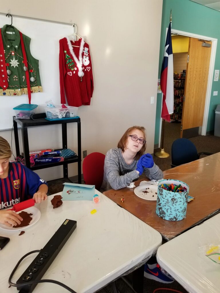 Artwork and artists from the December 2018 — Christmas Fun session at Creating With Blind Abandon.