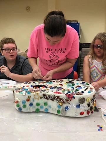 Artwork and artists from the September 2019 — The Color of Blind session at Creating With Blind Abandon.