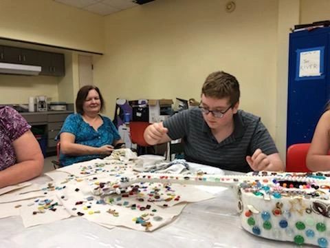 Artwork and artists from the September 2019 — The Color of Blind session at Creating With Blind Abandon.