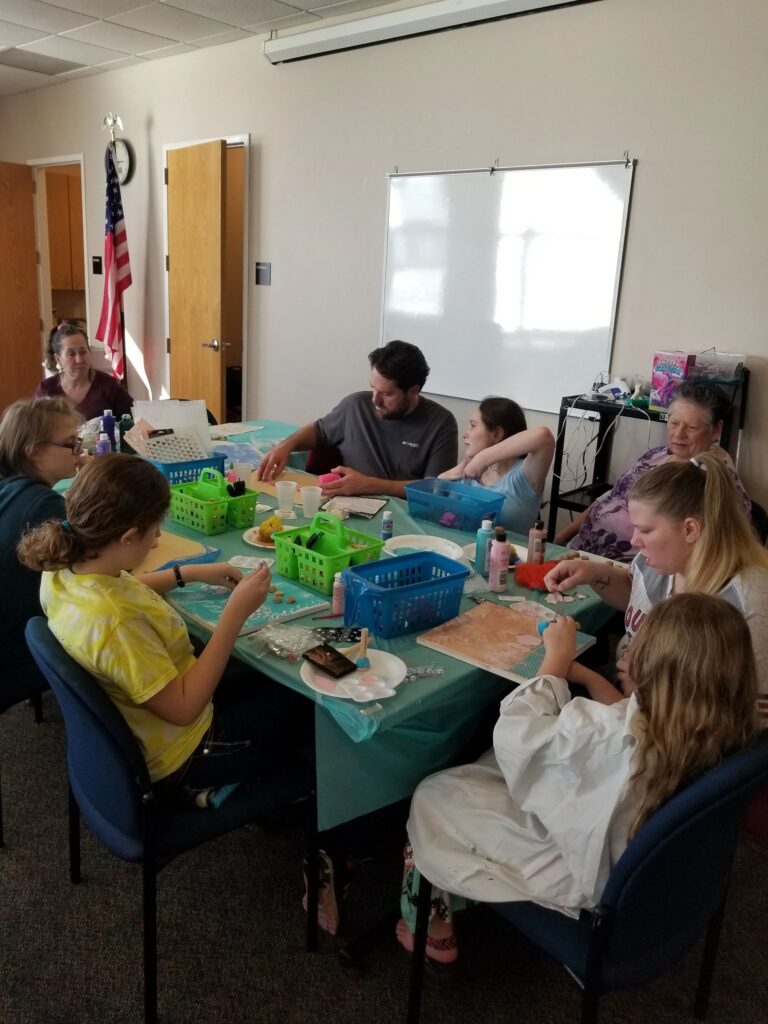 Artwork and artists from the January 2019 — Braille Art on Canvas session at Creating With Blind Abandon.