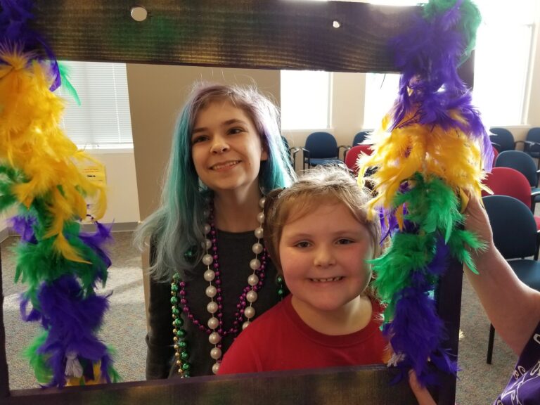 Artwork and artists from the February 2019 — Mardi Gras Fun session at Creating With Blind Abandon.