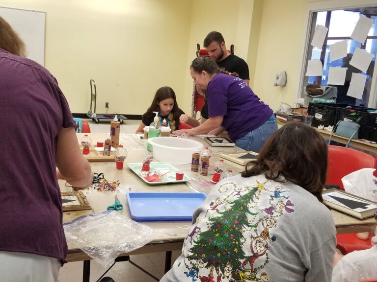 Artwork and artists from the Dec 2019 — Jeweled Christmas Trees session at Creating With Blind Abandon.