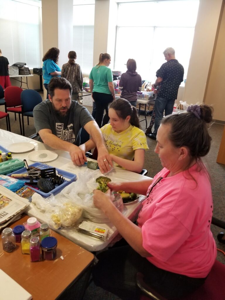 Artwork and artists from the March 2019 — Restaurant Art session at Creating With Blind Abandon.