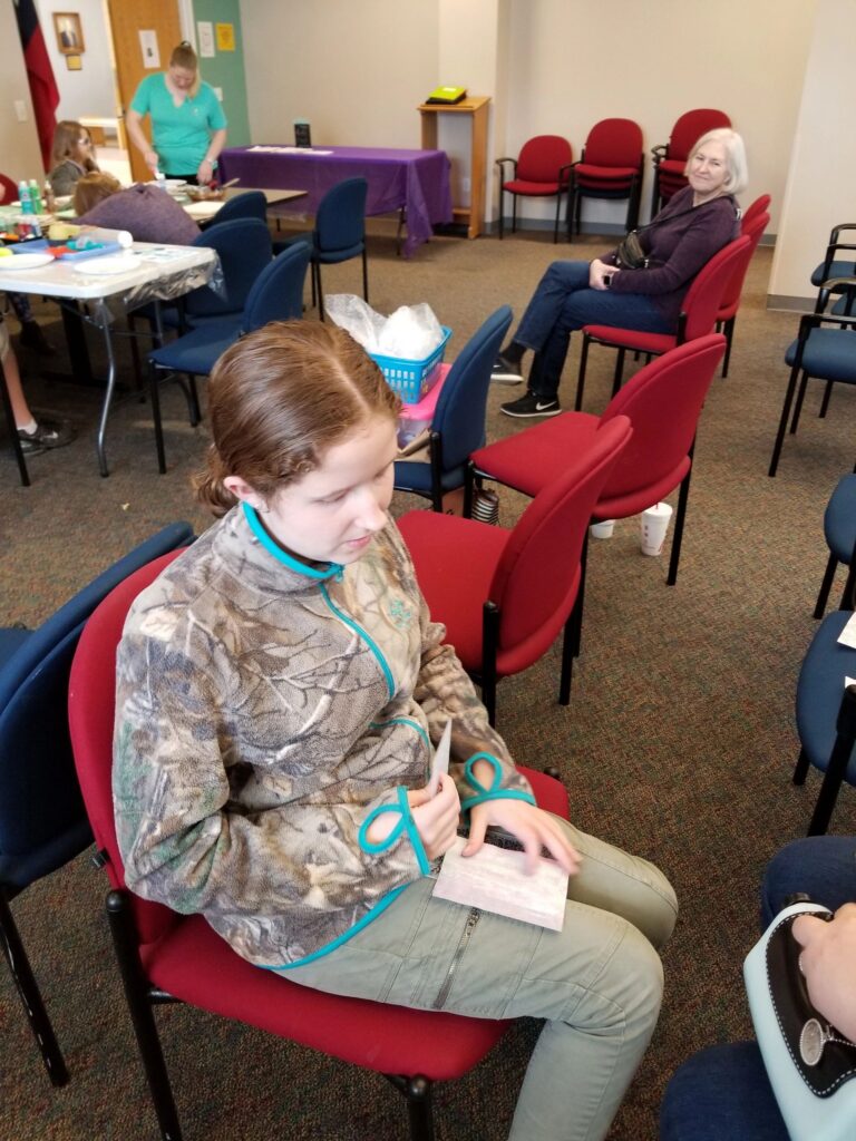 Artwork and artists from the March 2019 — Restaurant Art session at Creating With Blind Abandon.