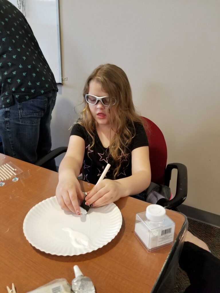 Artwork and artists from the March 2019 — Restaurant Art session at Creating With Blind Abandon.