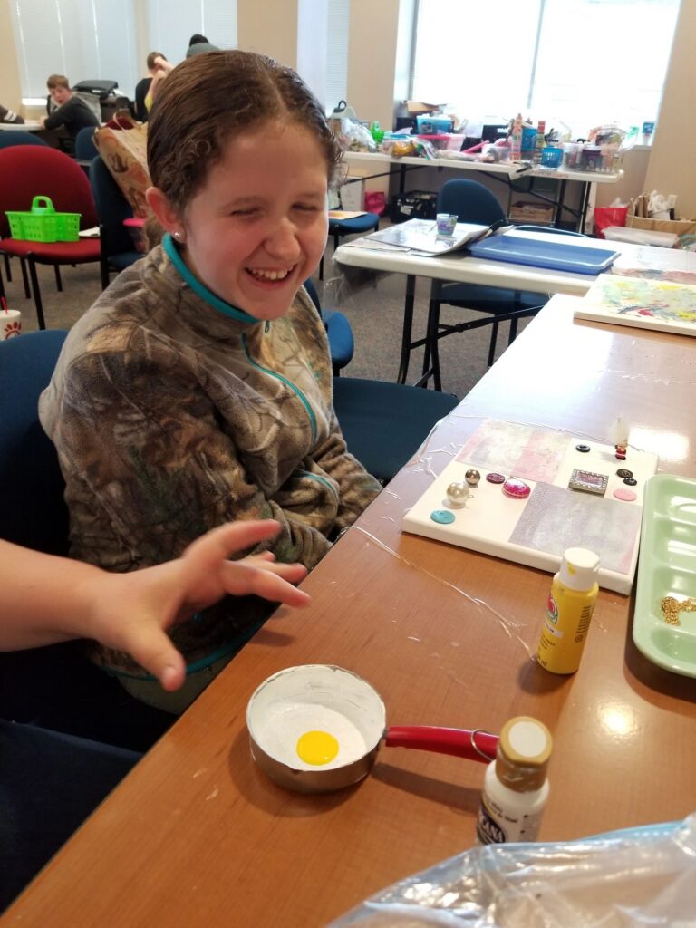 Artwork and artists from the March 2019 — Restaurant Art session at Creating With Blind Abandon.