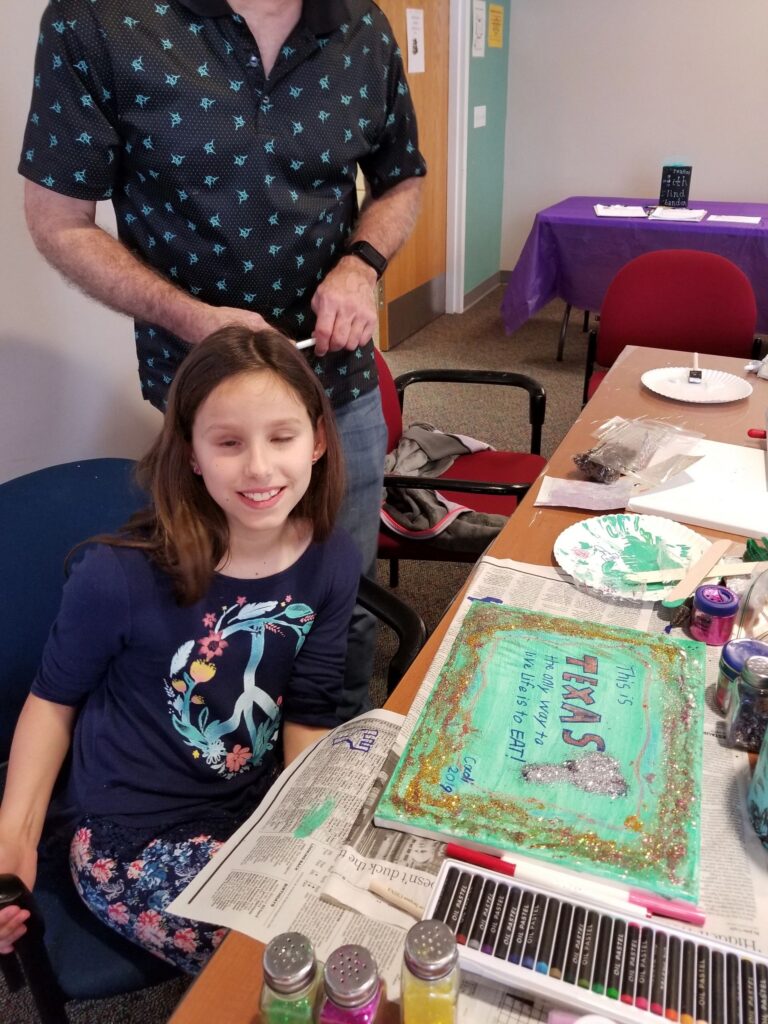 Artwork and artists from the March 2019 — Restaurant Art session at Creating With Blind Abandon.
