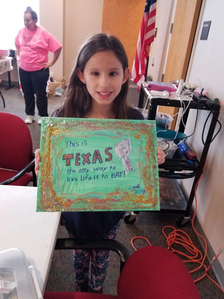 Artwork and artists from the March 2019 — Restaurant Art session at Creating With Blind Abandon.