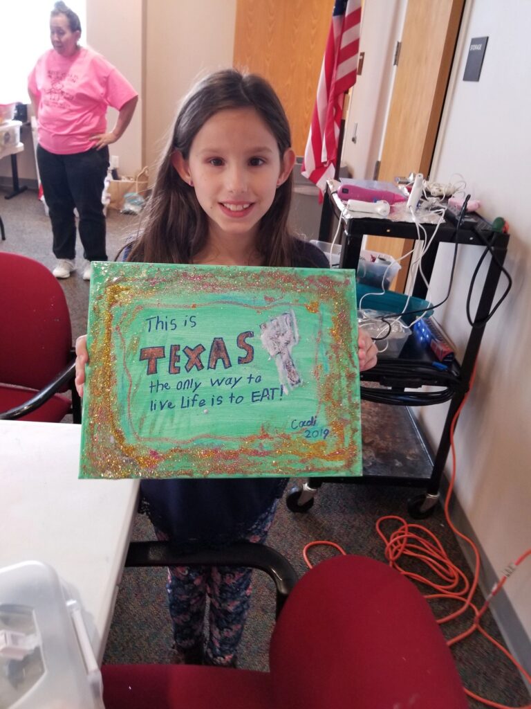 Artwork and artists from the March 2019 — Restaurant Art session at Creating With Blind Abandon.