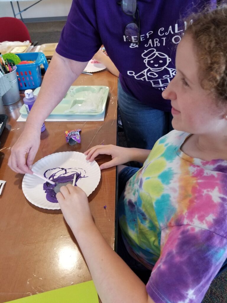 Artwork and artists from the May 2019 — Rocking Flowers for Mom! session at Creating With Blind Abandon.