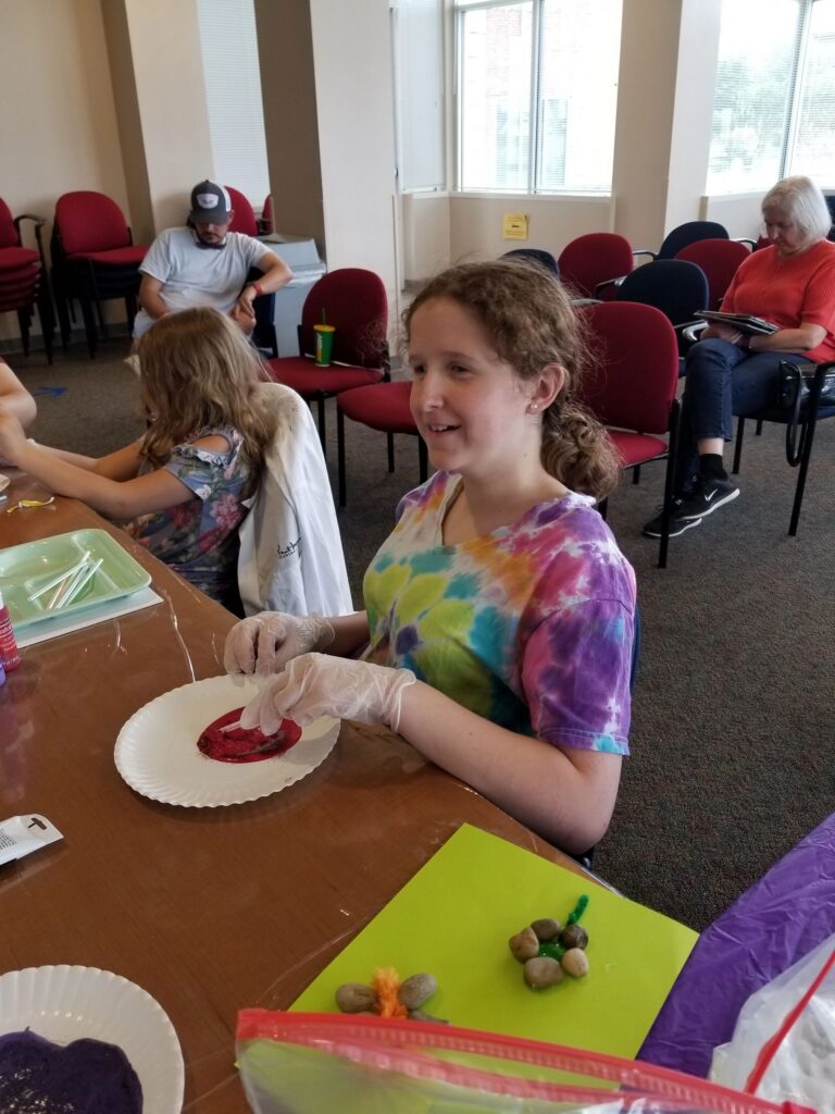 Artwork and artists from the May 2019 — Rocking Flowers for Mom! session at Creating With Blind Abandon.