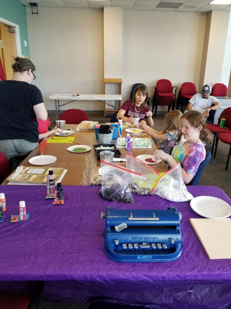 Artwork and artists from the May 2019 — Rocking Flowers for Mom! session at Creating With Blind Abandon.