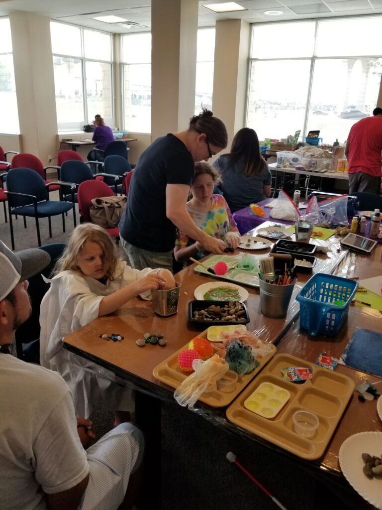 Artwork and artists from the May 2019 — Rocking Flowers for Mom! session at Creating With Blind Abandon.