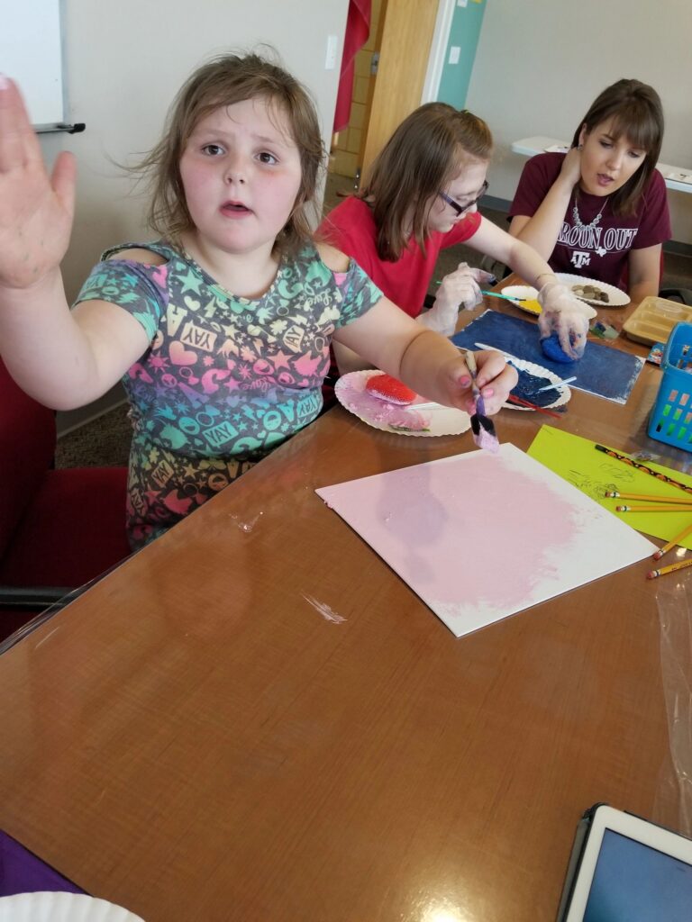 Artwork and artists from the May 2019 — Rocking Flowers for Mom! session at Creating With Blind Abandon.