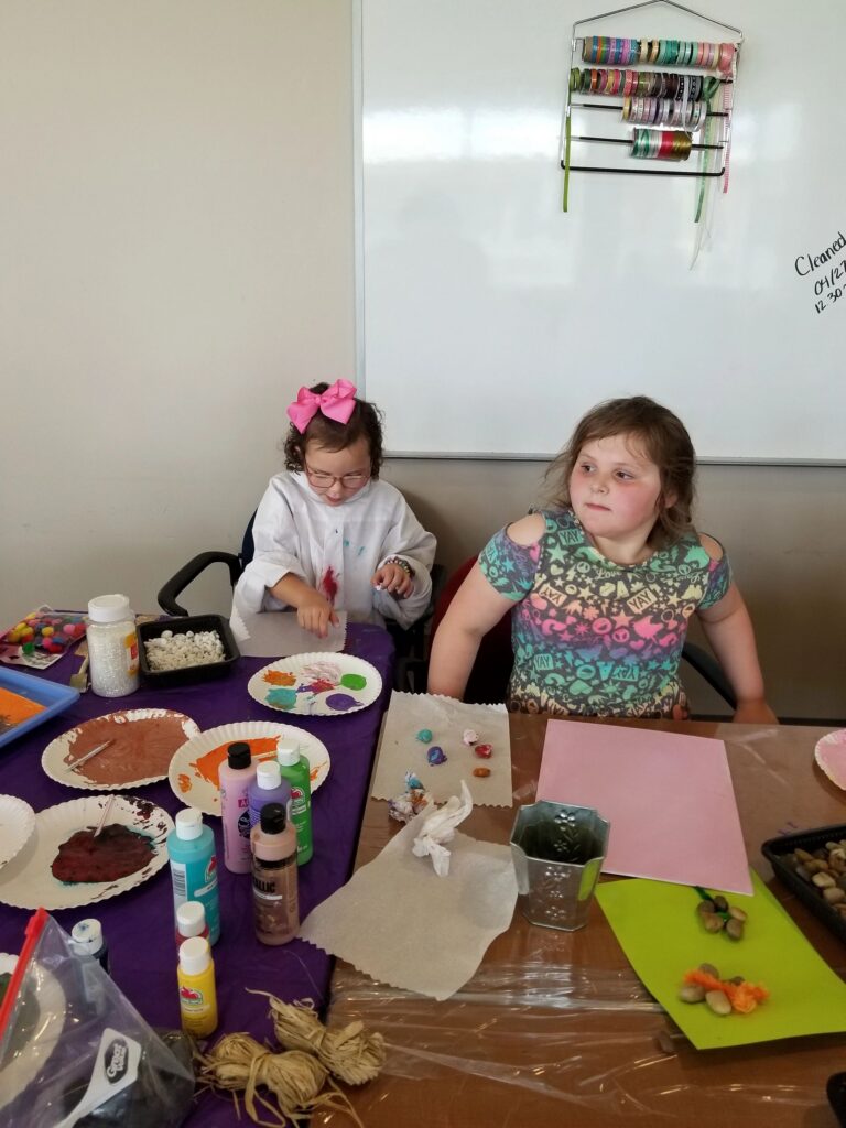 Artwork and artists from the May 2019 — Rocking Flowers for Mom! session at Creating With Blind Abandon.