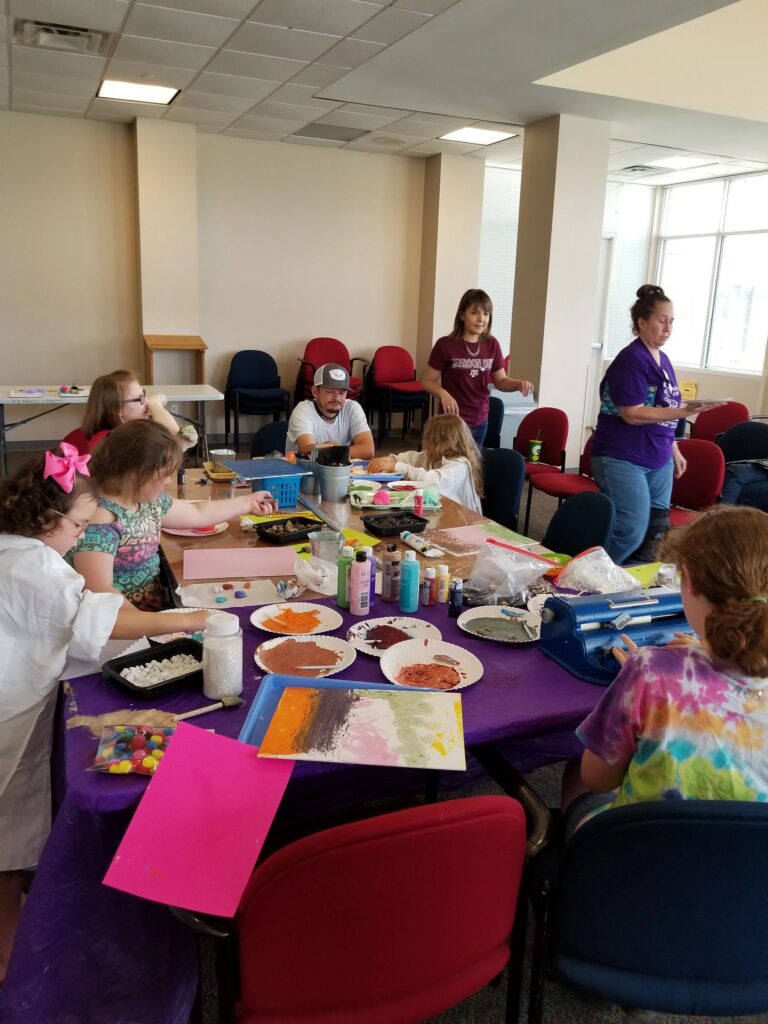 Artwork and artists from the May 2019 — Rocking Flowers for Mom! session at Creating With Blind Abandon.