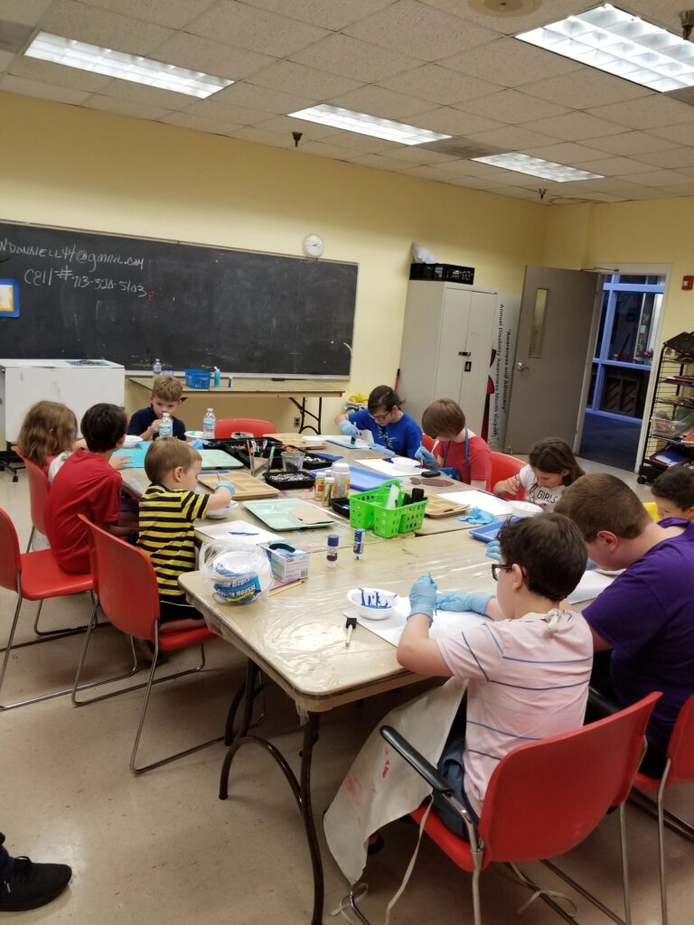 Artwork and artists from the June 2019 — A Fishy Situation session at Creating With Blind Abandon.