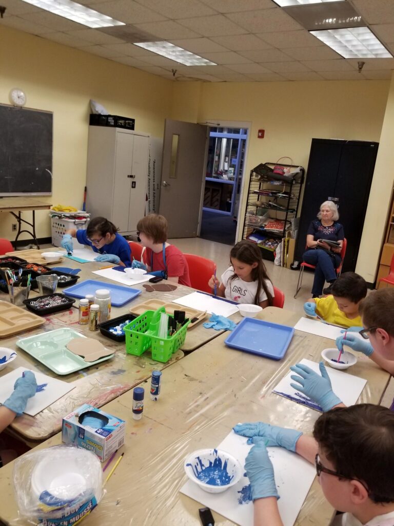 Artwork and artists from the June 2019 — A Fishy Situation session at Creating With Blind Abandon.