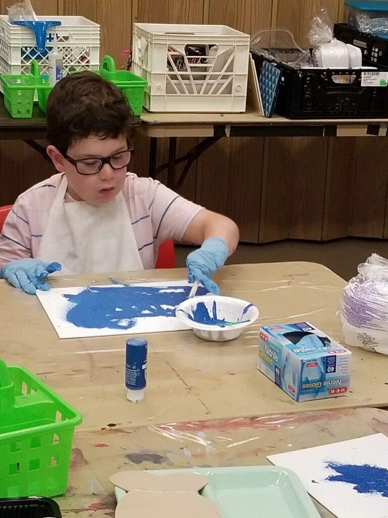 Artwork and artists from the June 2019 — A Fishy Situation session at Creating With Blind Abandon.