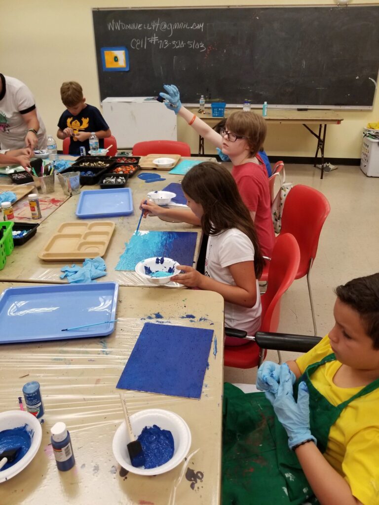 Artwork and artists from the June 2019 — A Fishy Situation session at Creating With Blind Abandon.