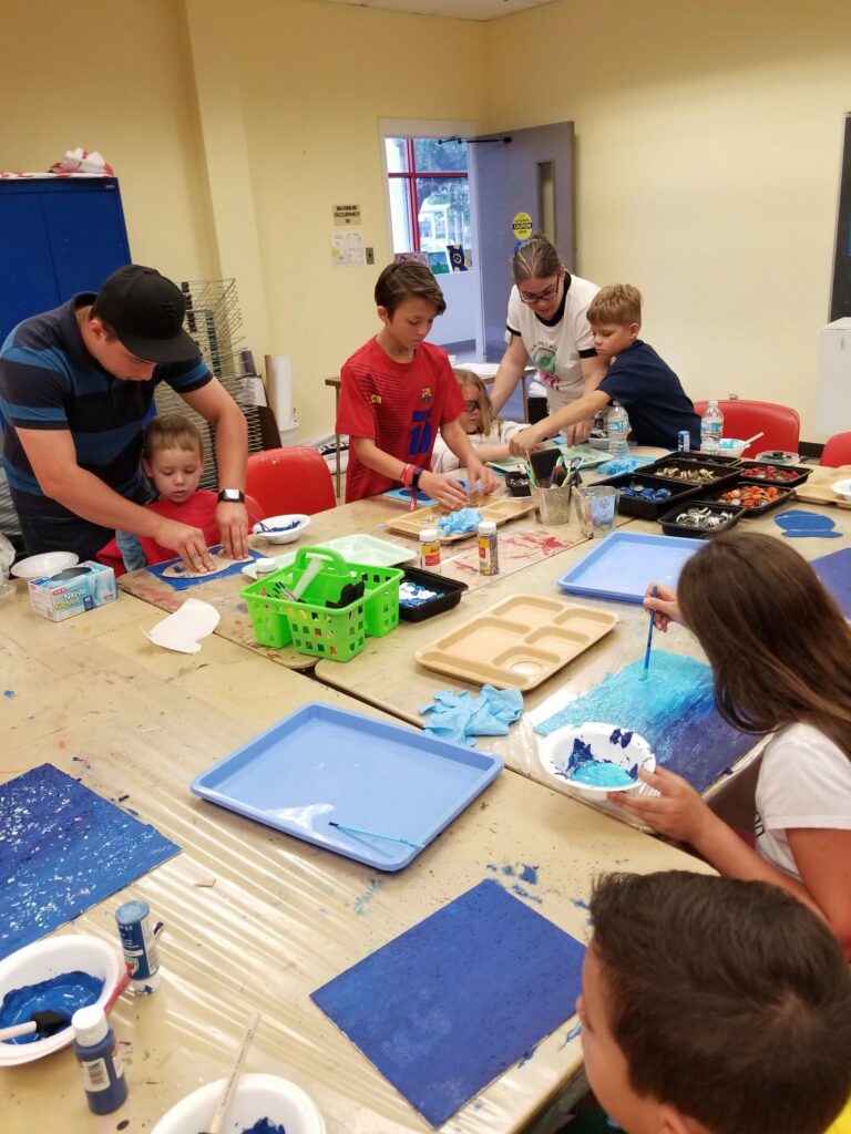 Artwork and artists from the June 2019 — A Fishy Situation session at Creating With Blind Abandon.