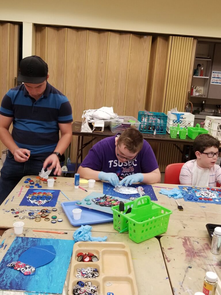 Artwork and artists from the June 2019 — A Fishy Situation session at Creating With Blind Abandon.