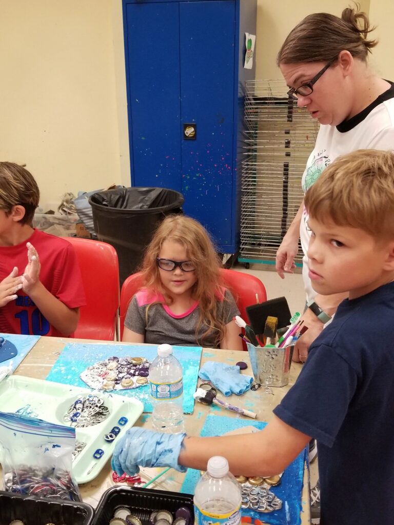 Artwork and artists from the June 2019 — A Fishy Situation session at Creating With Blind Abandon.