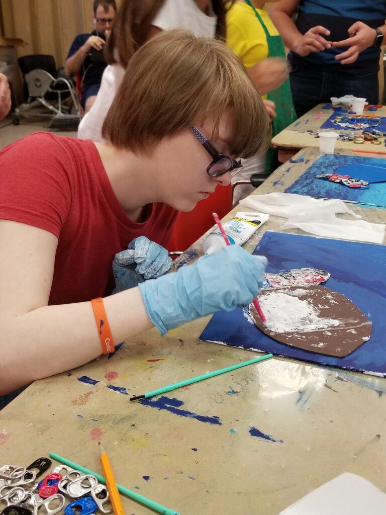 Artwork and artists from the June 2019 — A Fishy Situation session at Creating With Blind Abandon.