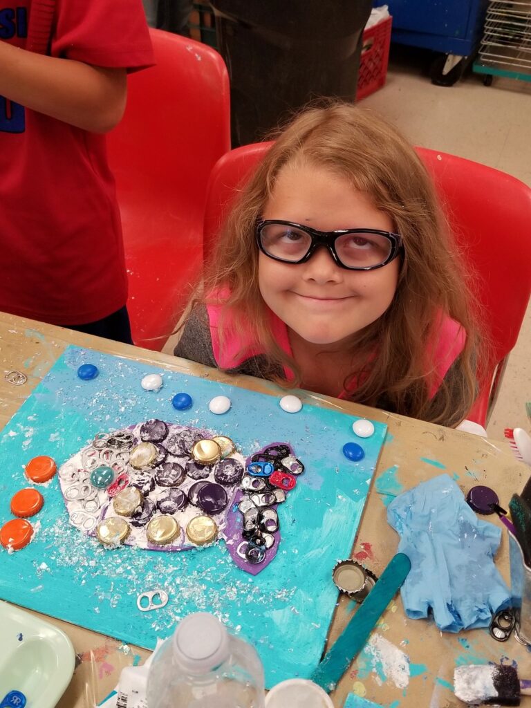Artwork and artists from the June 2019 — A Fishy Situation session at Creating With Blind Abandon.