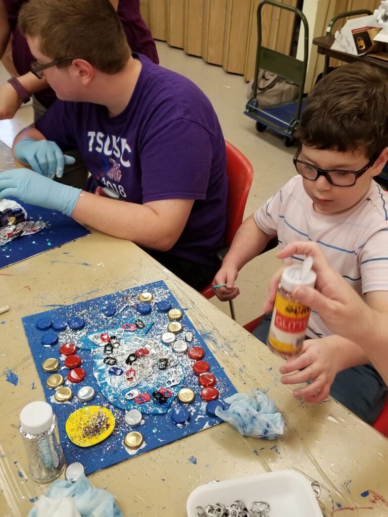Artwork and artists from the June 2019 — A Fishy Situation session at Creating With Blind Abandon.