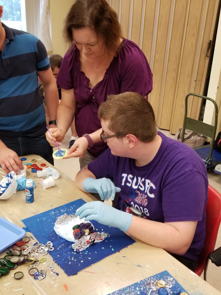 Artwork and artists from the June 2019 — A Fishy Situation session at Creating With Blind Abandon.