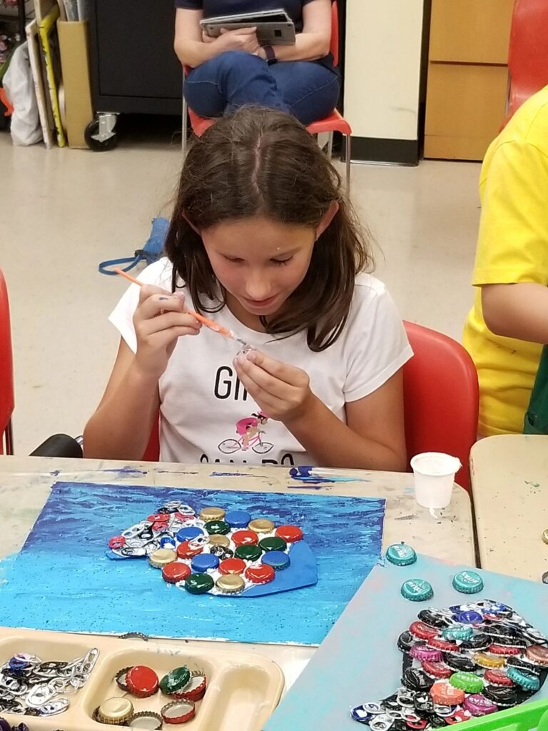 Artwork and artists from the June 2019 — A Fishy Situation session at Creating With Blind Abandon.
