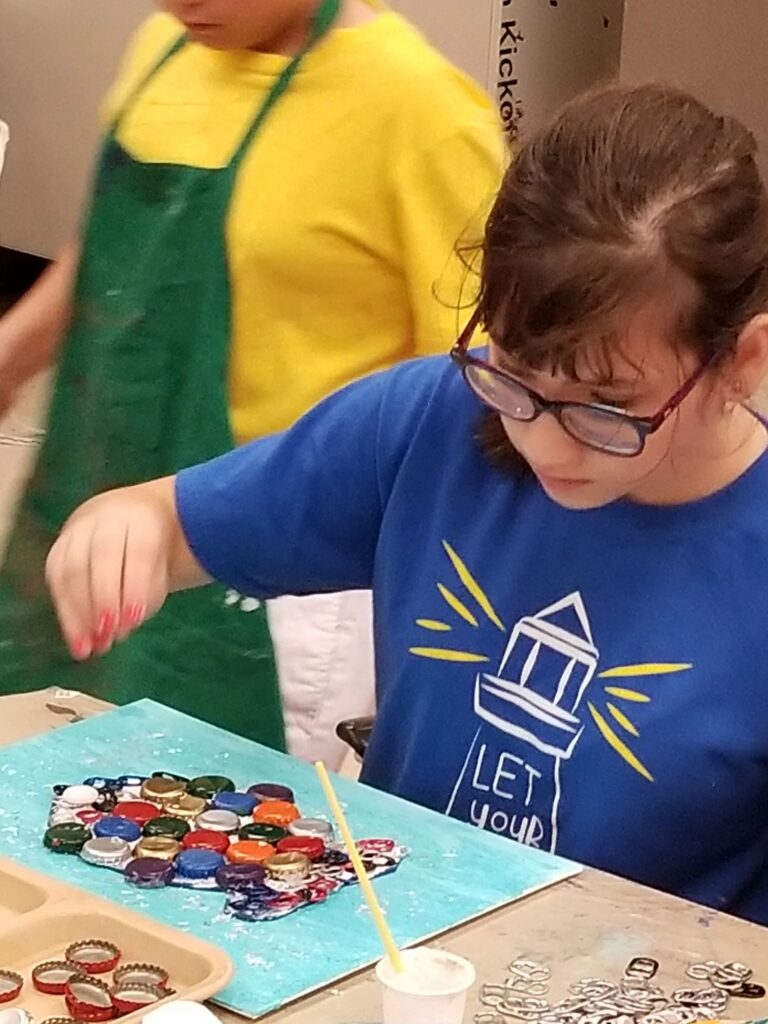 Artwork and artists from the June 2019 — A Fishy Situation session at Creating With Blind Abandon.