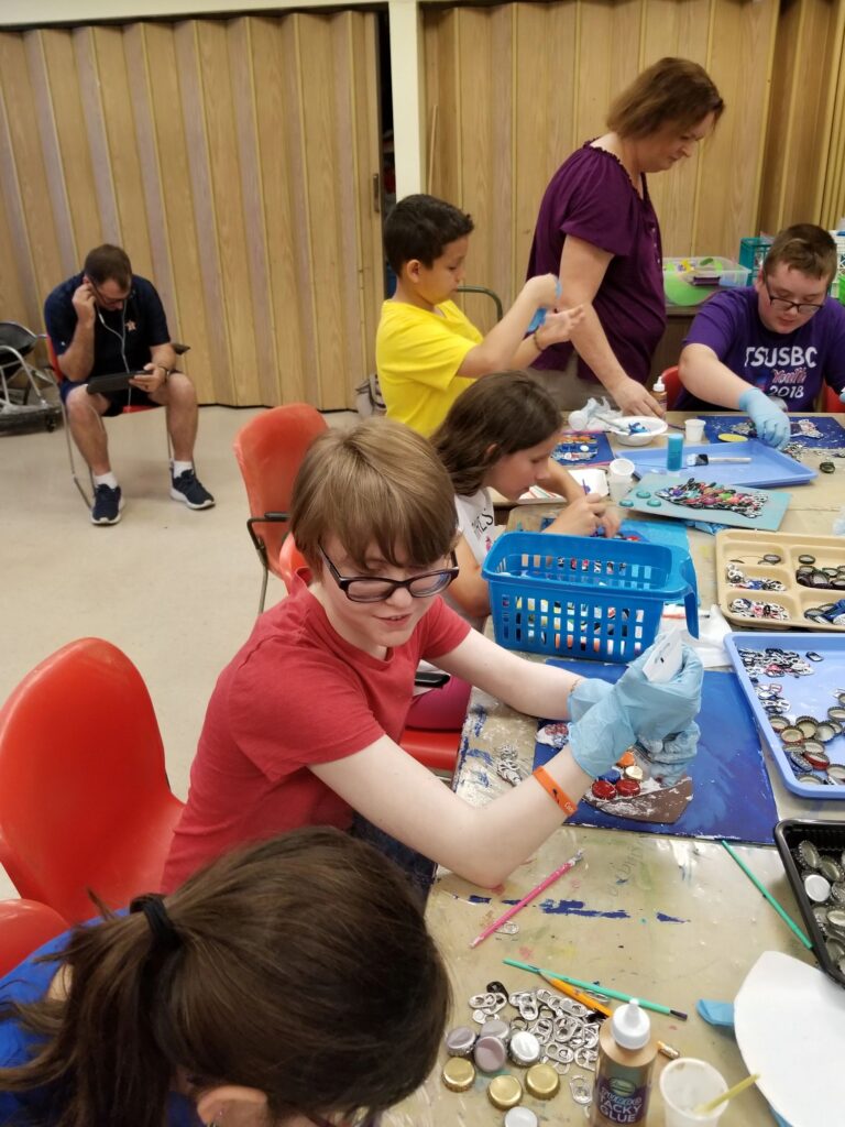 Artwork and artists from the June 2019 — A Fishy Situation session at Creating With Blind Abandon.