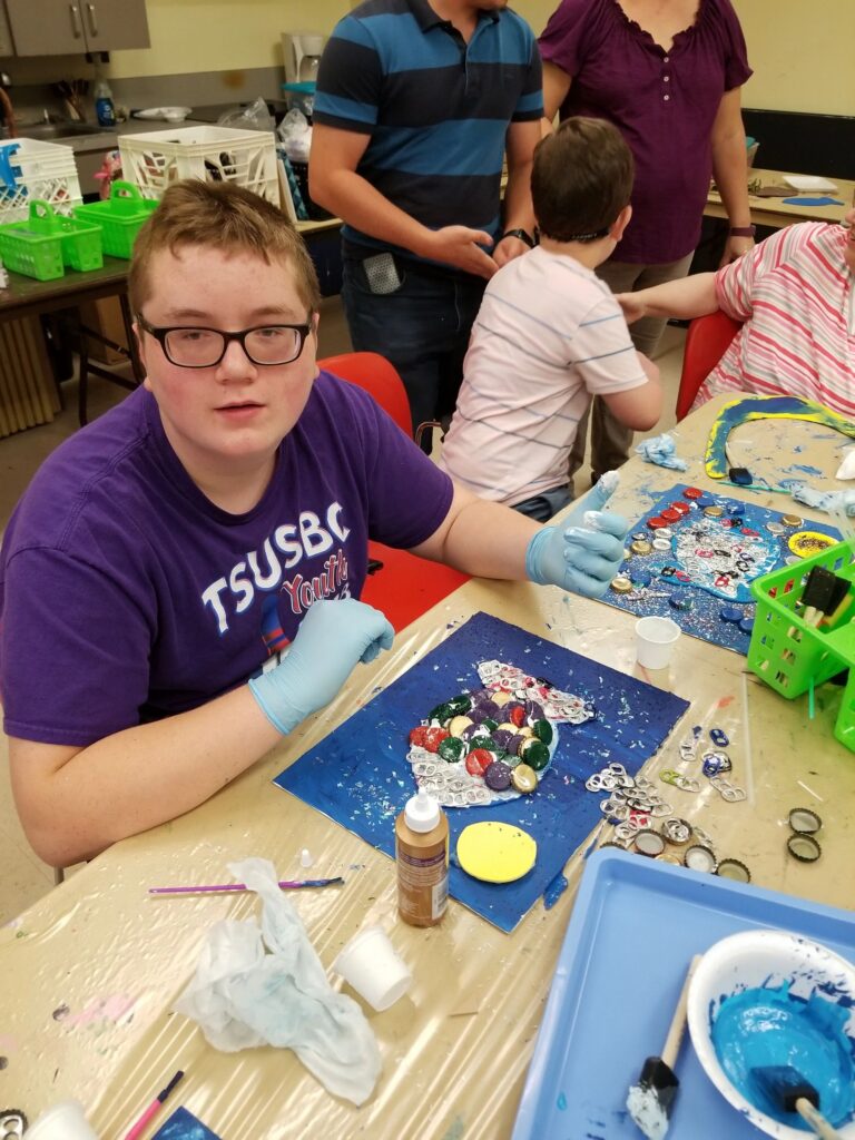 Artwork and artists from the June 2019 — A Fishy Situation session at Creating With Blind Abandon.