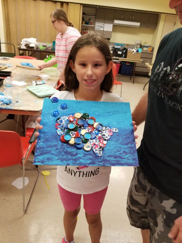 Artwork and artists from the June 2019 — A Fishy Situation session at Creating With Blind Abandon.