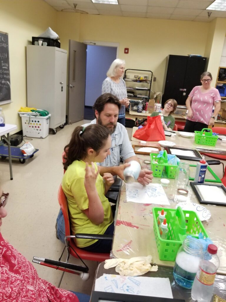 Artwork and artists from the July 2019 — Stained Glass with Rudy Anderson session at Creating With Blind Abandon.