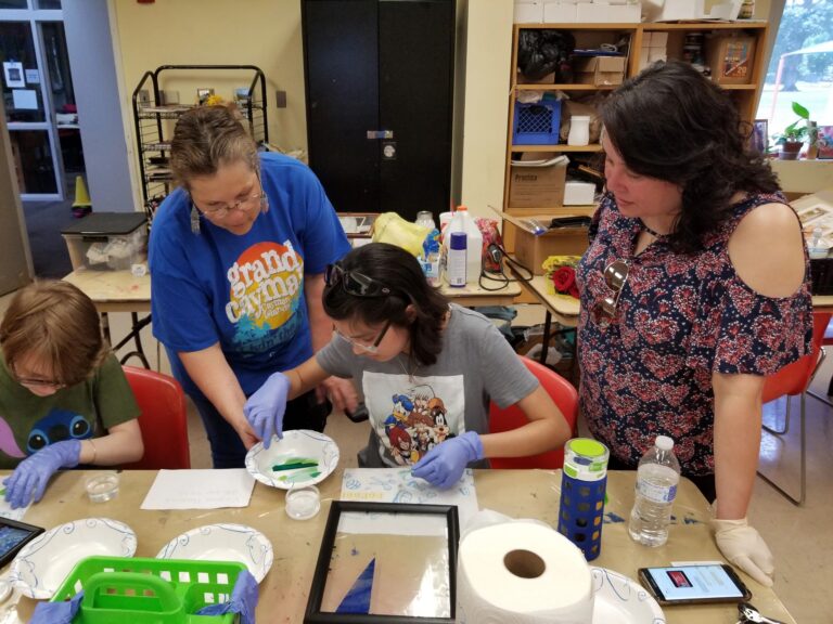 Artwork and artists from the July 2019 — Stained Glass with Rudy Anderson session at Creating With Blind Abandon.