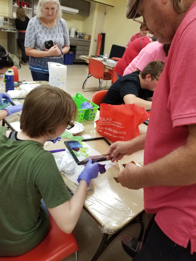 Artwork and artists from the July 2019 — Stained Glass with Rudy Anderson session at Creating With Blind Abandon.