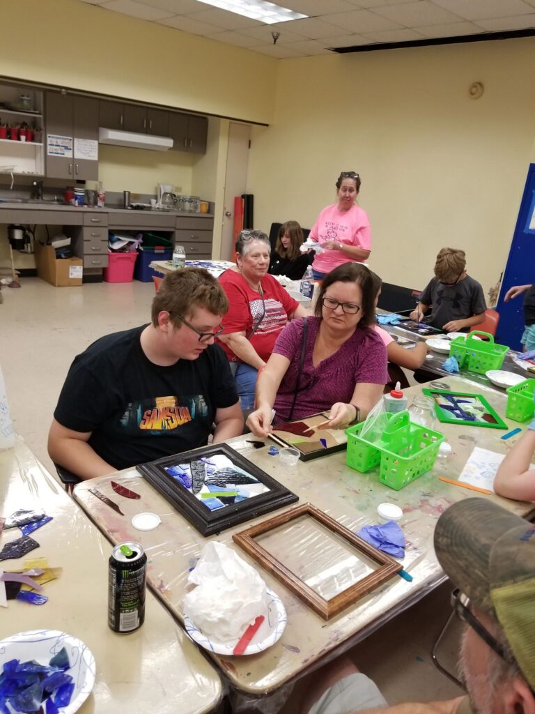 Artwork and artists from the July 2019 — Stained Glass with Rudy Anderson session at Creating With Blind Abandon.