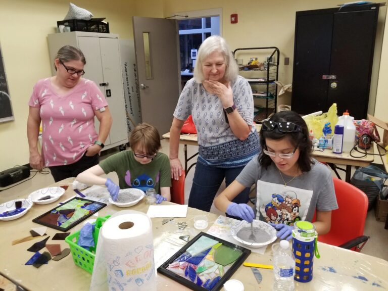Artwork and artists from the July 2019 — Stained Glass with Rudy Anderson session at Creating With Blind Abandon.