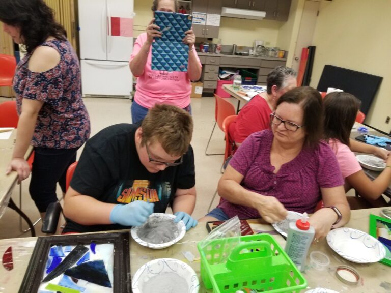 Artwork and artists from the July 2019 — Stained Glass with Rudy Anderson session at Creating With Blind Abandon.