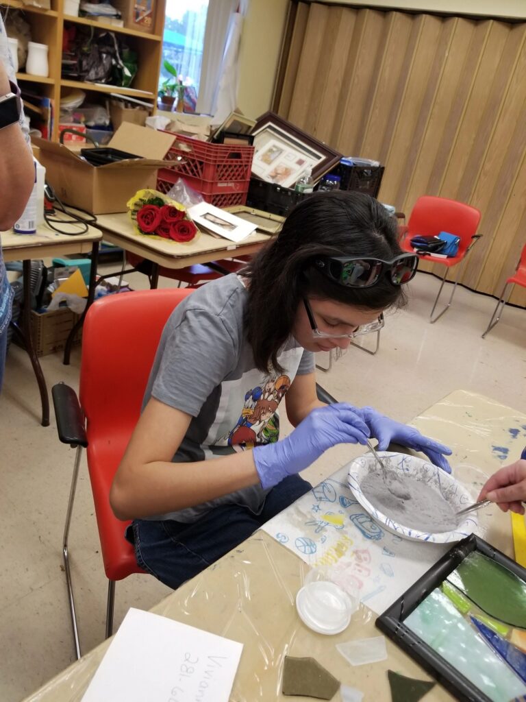 Artwork and artists from the July 2019 — Stained Glass with Rudy Anderson session at Creating With Blind Abandon.