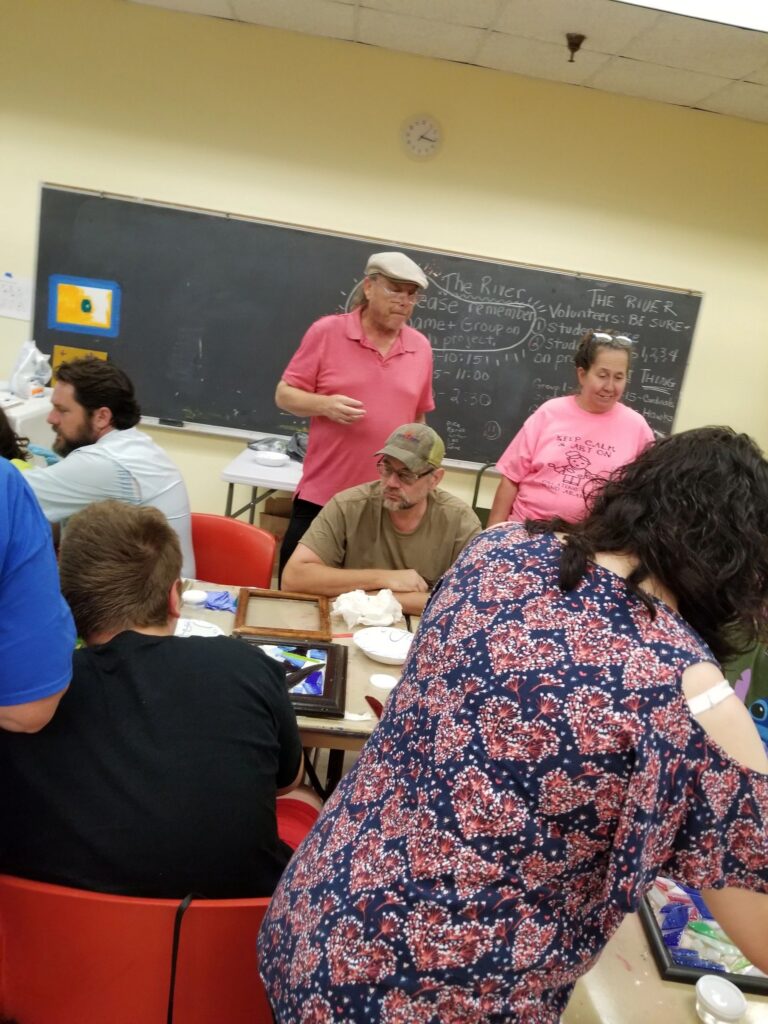 Artwork and artists from the July 2019 — Stained Glass with Rudy Anderson session at Creating With Blind Abandon.