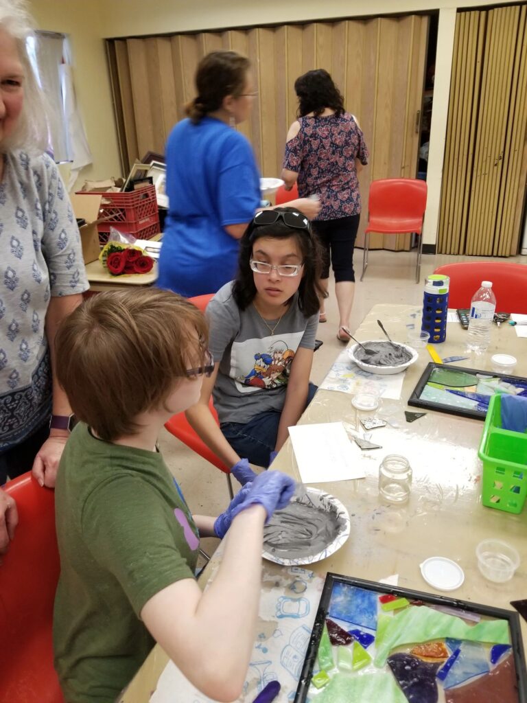 Artwork and artists from the July 2019 — Stained Glass with Rudy Anderson session at Creating With Blind Abandon.