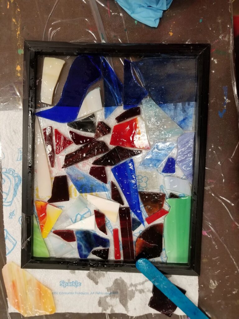Artwork and artists from the July 2019 — Stained Glass with Rudy Anderson session at Creating With Blind Abandon.
