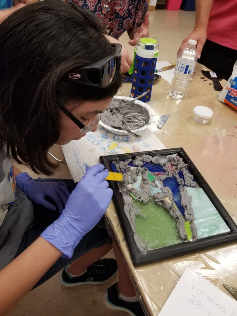 Artwork and artists from the July 2019 — Stained Glass with Rudy Anderson session at Creating With Blind Abandon.