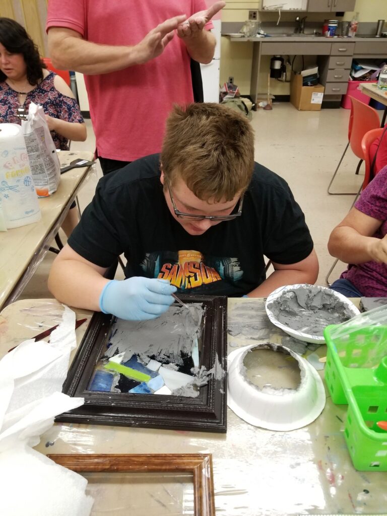 Artwork and artists from the July 2019 — Stained Glass with Rudy Anderson session at Creating With Blind Abandon.