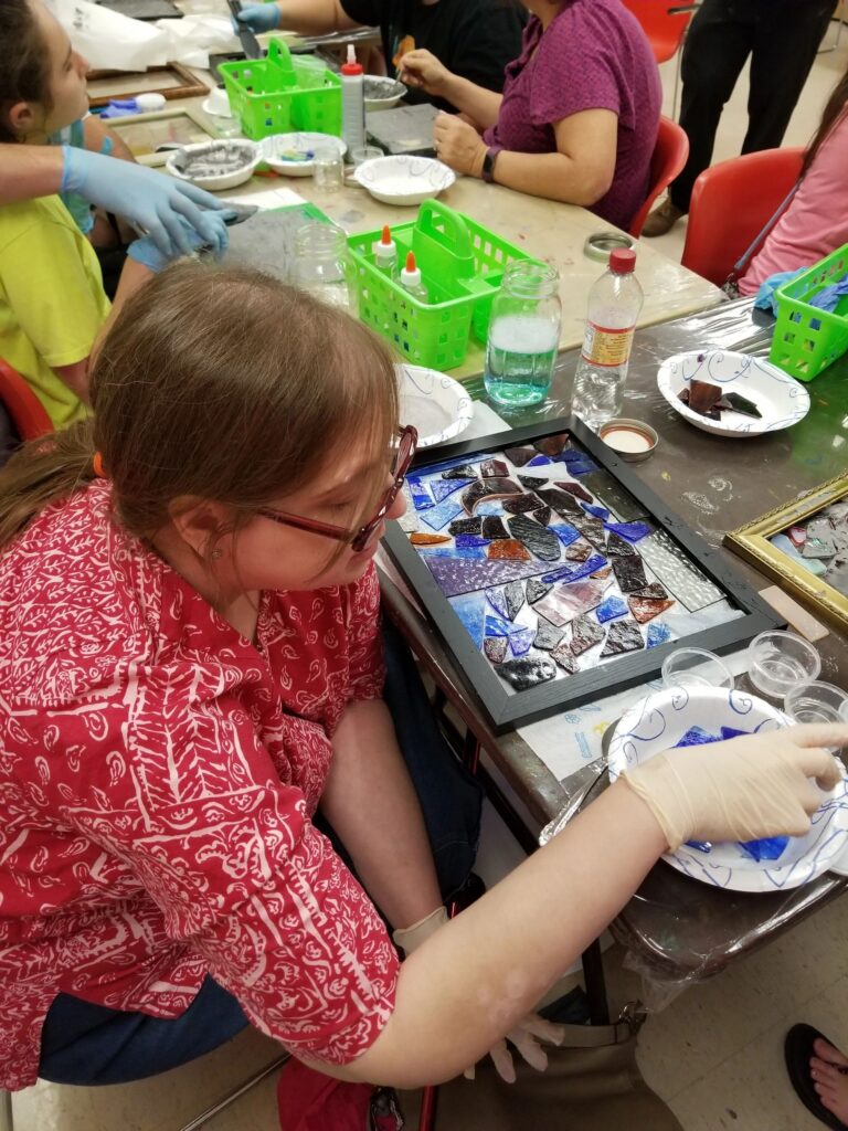 Artwork and artists from the July 2019 — Stained Glass with Rudy Anderson session at Creating With Blind Abandon.