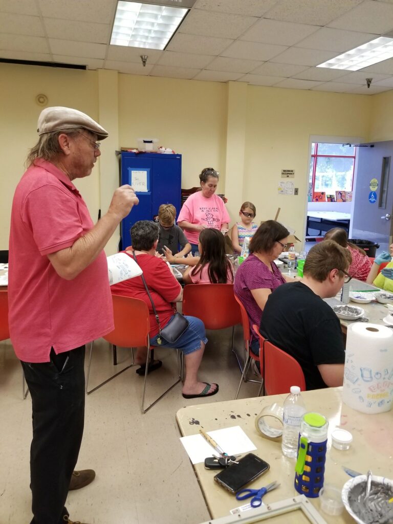 Artwork and artists from the July 2019 — Stained Glass with Rudy Anderson session at Creating With Blind Abandon.